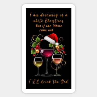 Christmas funny wine design Magnet
